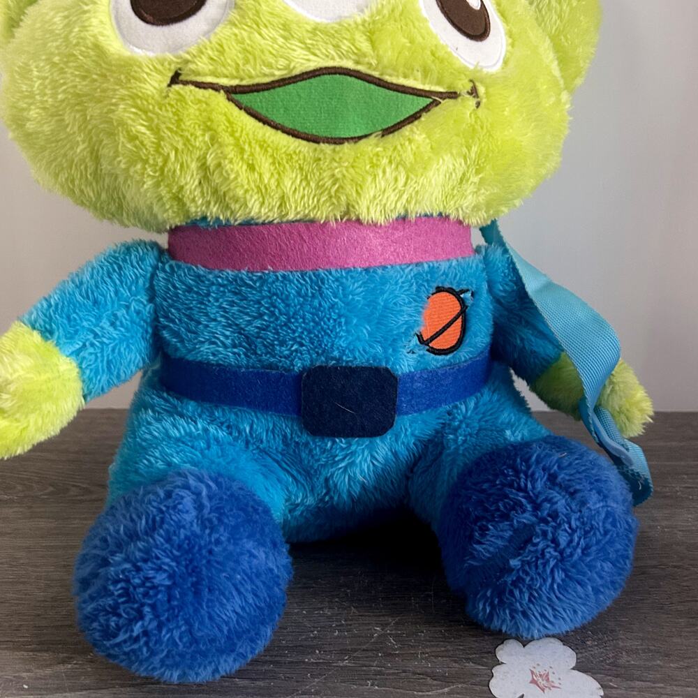 Disney PIXAR Toy Story Little Green Alien Plush Character Backpack HTF Rare - Picture 3 of 7